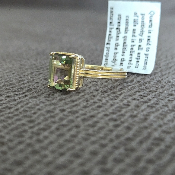 Shivam Rectangular Green💚 Quartz Ring💍 - NWT - Picture 14 of 16